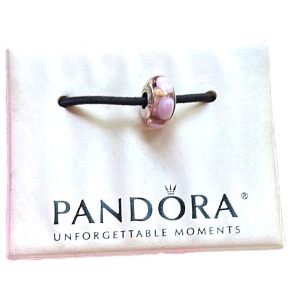 PANDORA™️ Sterling sSilver Murano Glass .925 Pink Bead Charm for Pandora Bracele - Picture 1 of 6